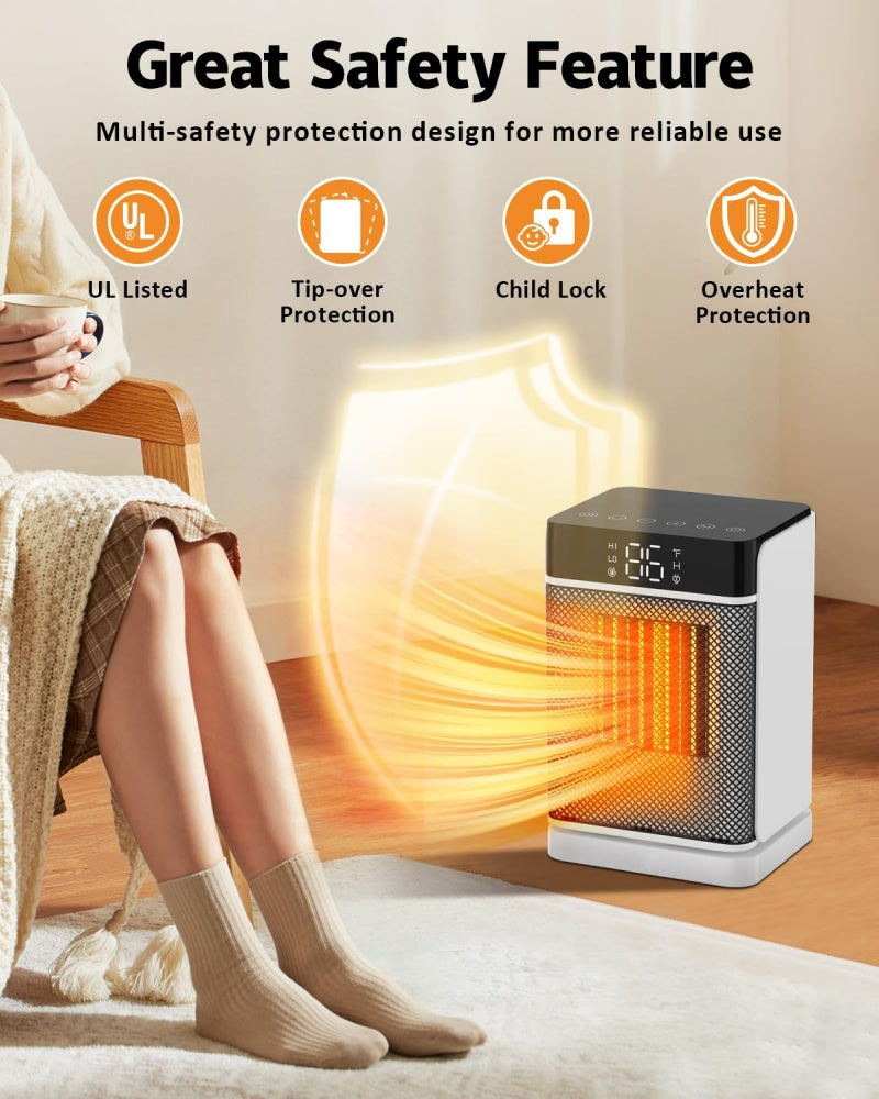 Draagbare Kachels Voor Veiligheidsverwarming Voor Kamer Thuis Kantoor Met Afstandsbediening