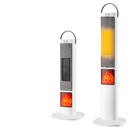Littlewarm Draagbare Elektrische Verwarmer 3d Simulatie Vlam Afstandsbediening Verticaal Ontwerp Intelligente Stem Ptc Verlichting Plastic